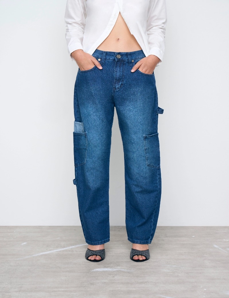 JEANS GWEN CARGO BLUE