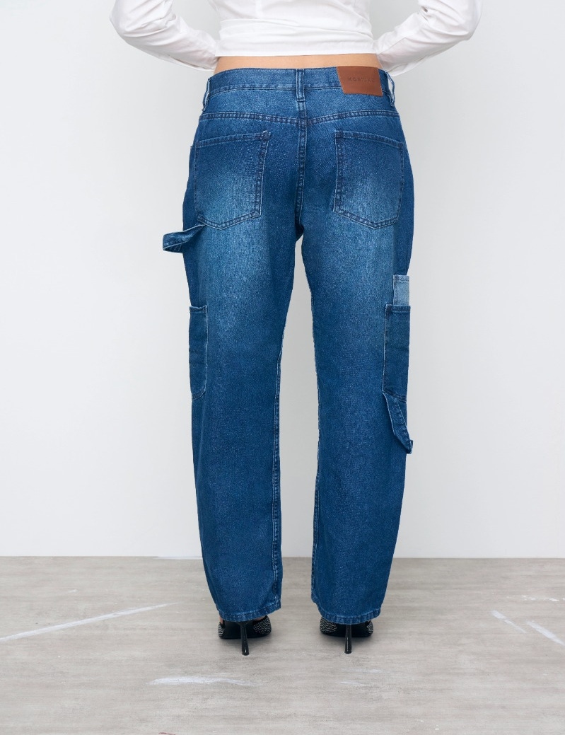 JEANS GWEN CARGO BLUE