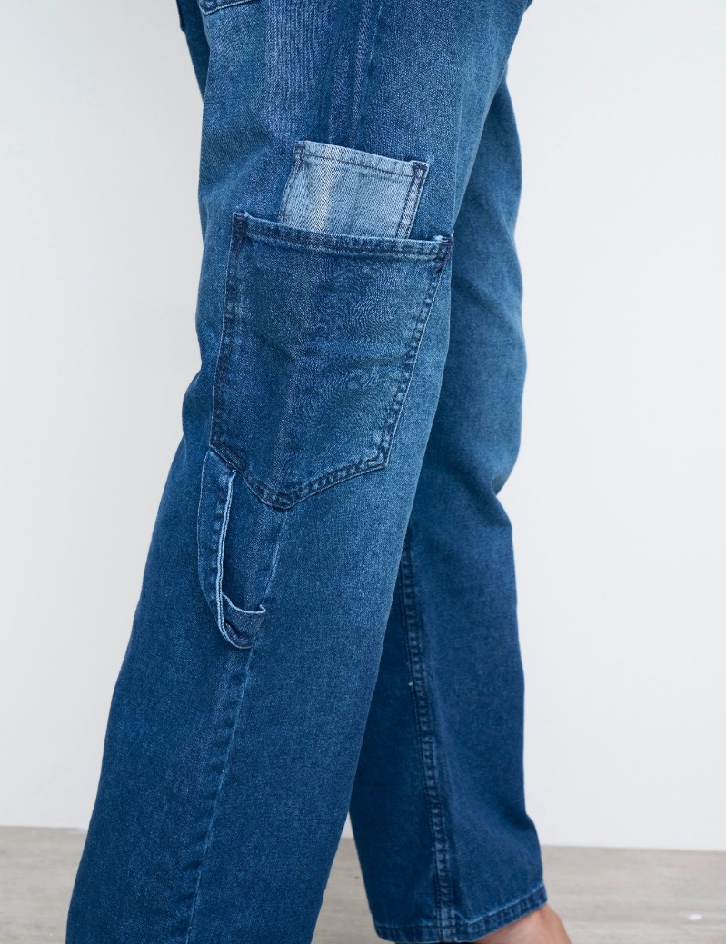 JEANS GWEN CARGO BLUE