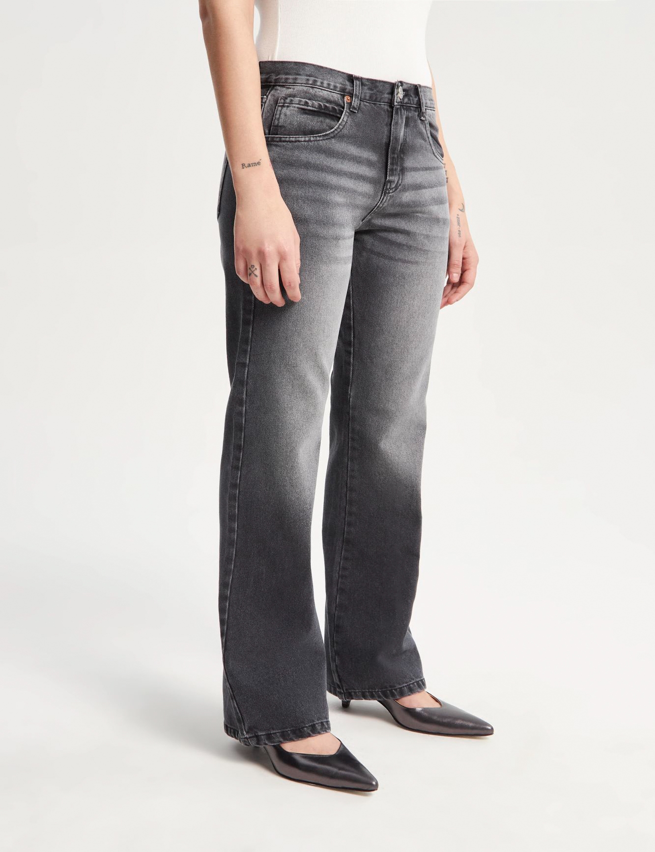JEANS KATE WIDE BLACK