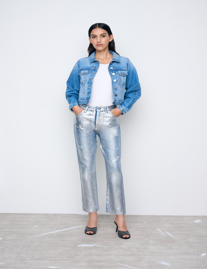 JEANS RECTO GINGER METALLIC