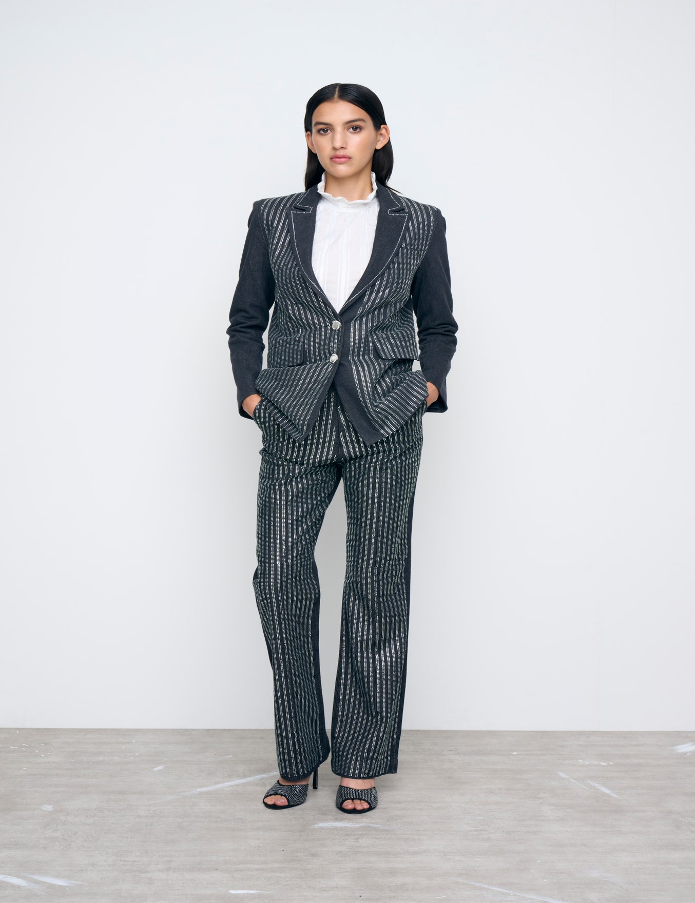 PANTALÓN TAILOR BLACK SHINY STRIPES