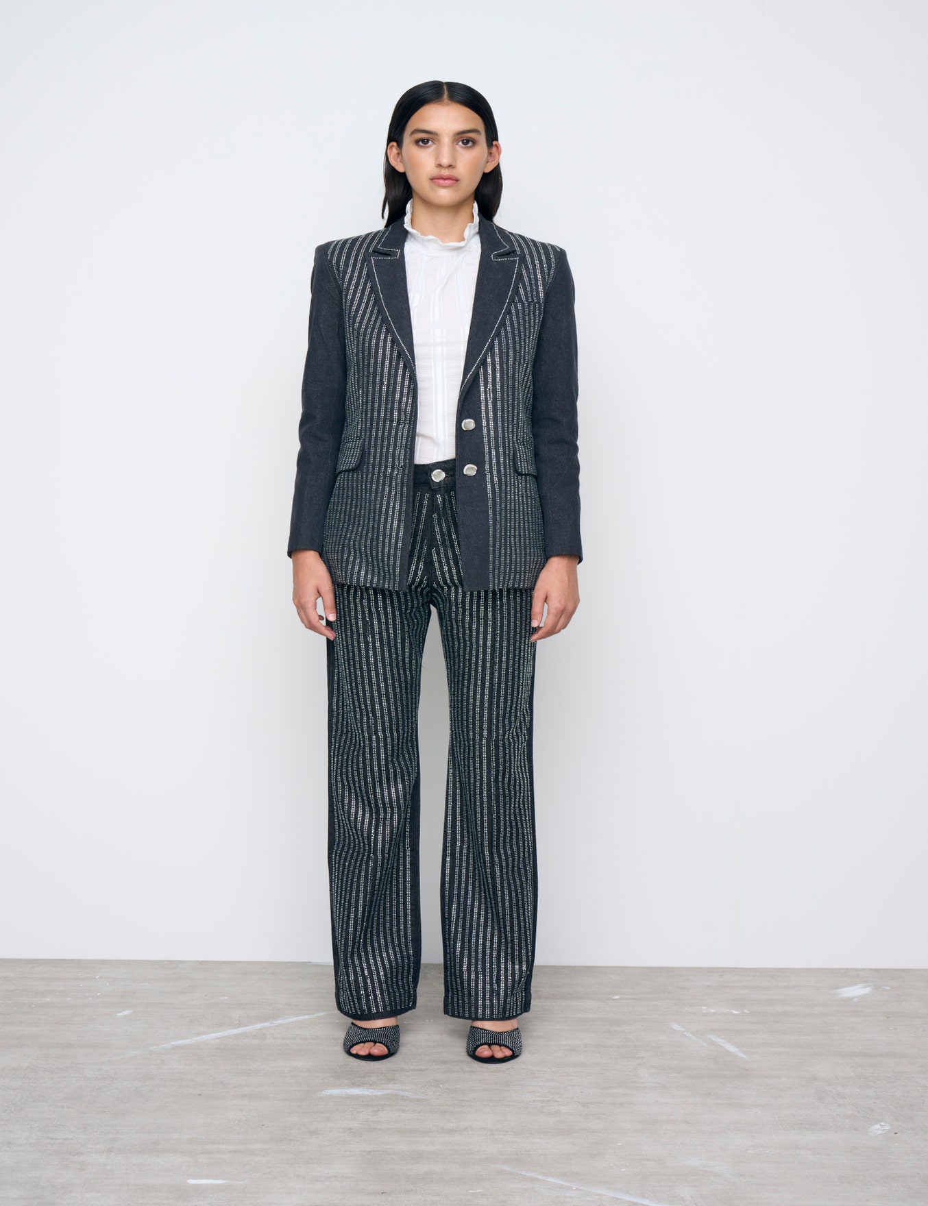 PANTALÓN TAILOR BLACK SHINY STRIPES