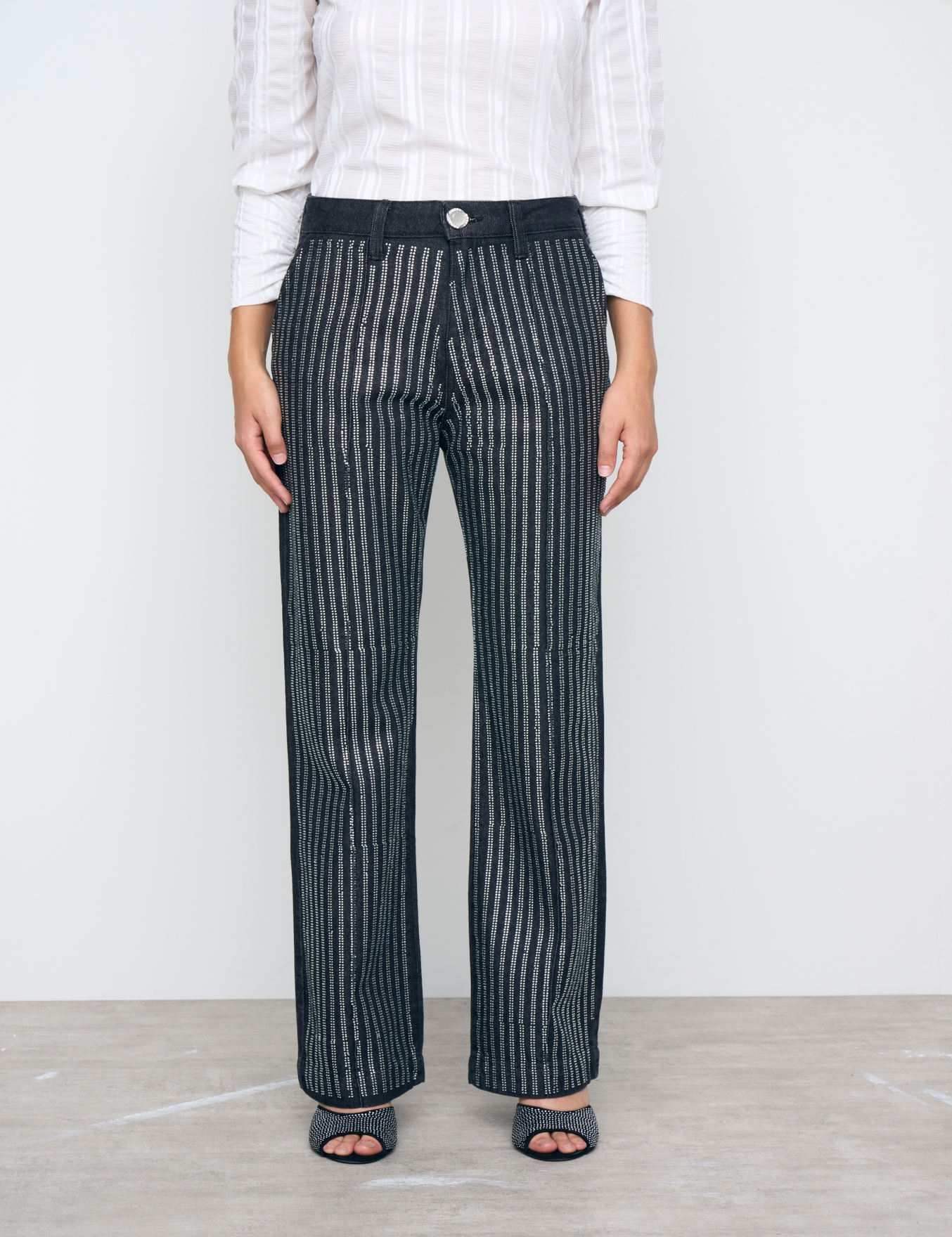 PANTALÓN TAILOR BLACK SHINY STRIPES