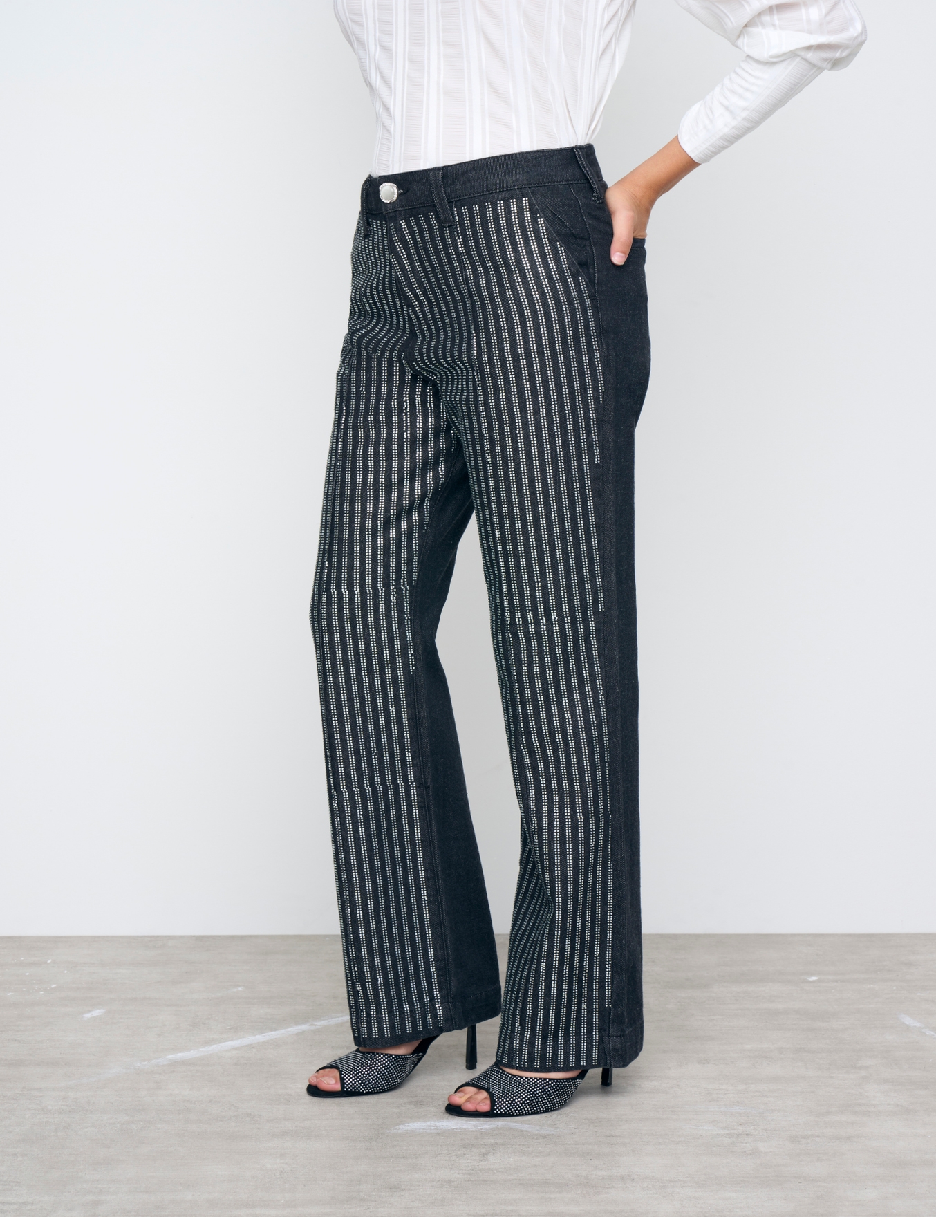 PANTALÓN TAILOR BLACK SHINY STRIPES