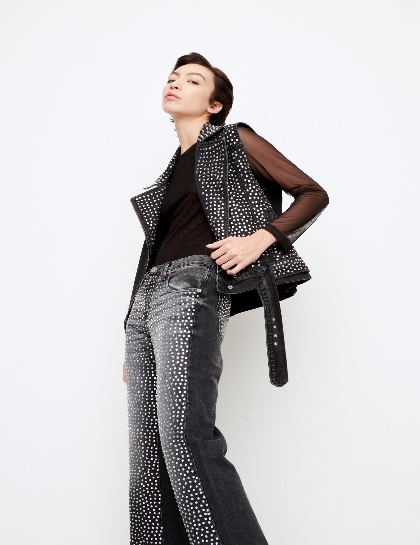 JEANS KATE MOTO BLING