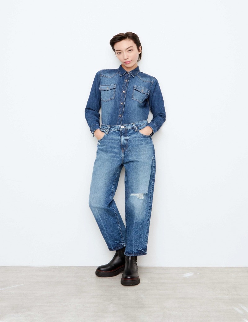 JEANS FREAKING DARK BLUE DESTROYED