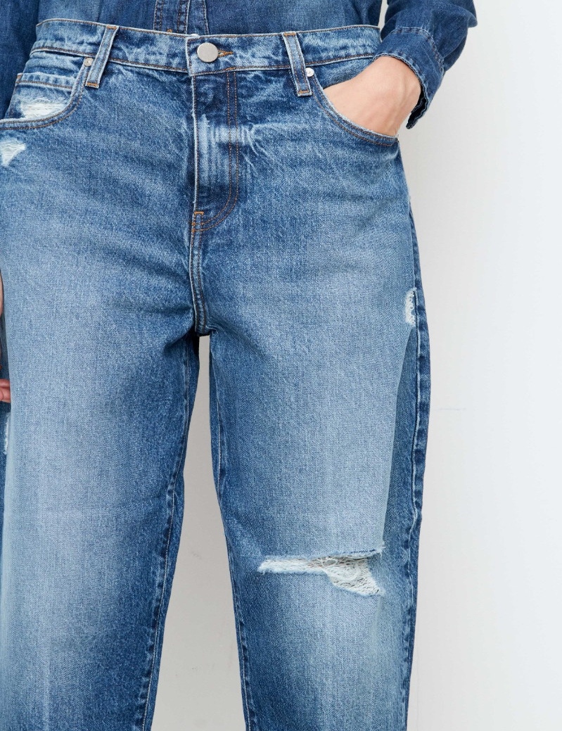 JEANS FREAKING DARK BLUE DESTROYED