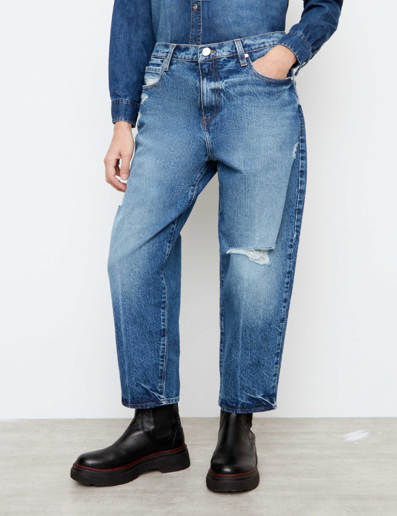 JEANS FREAKING DARK BLUE DESTROYED