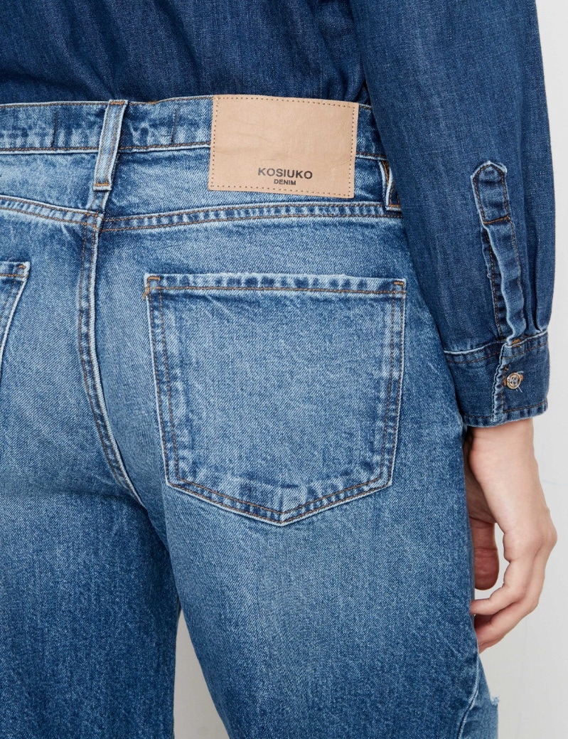 JEANS FREAKING DARK BLUE DESTROYED