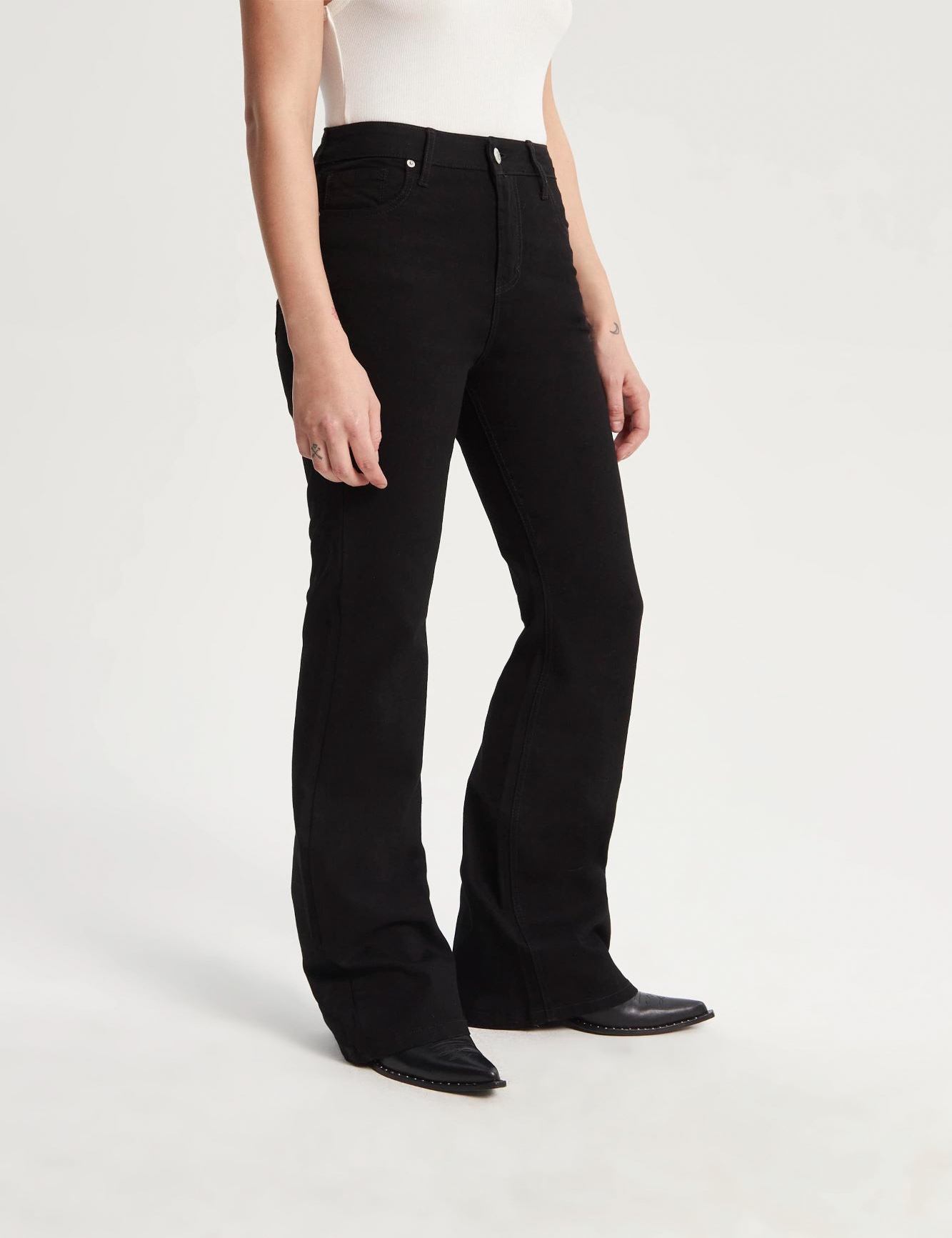JEANS BOOTCUT SLIM BLACK