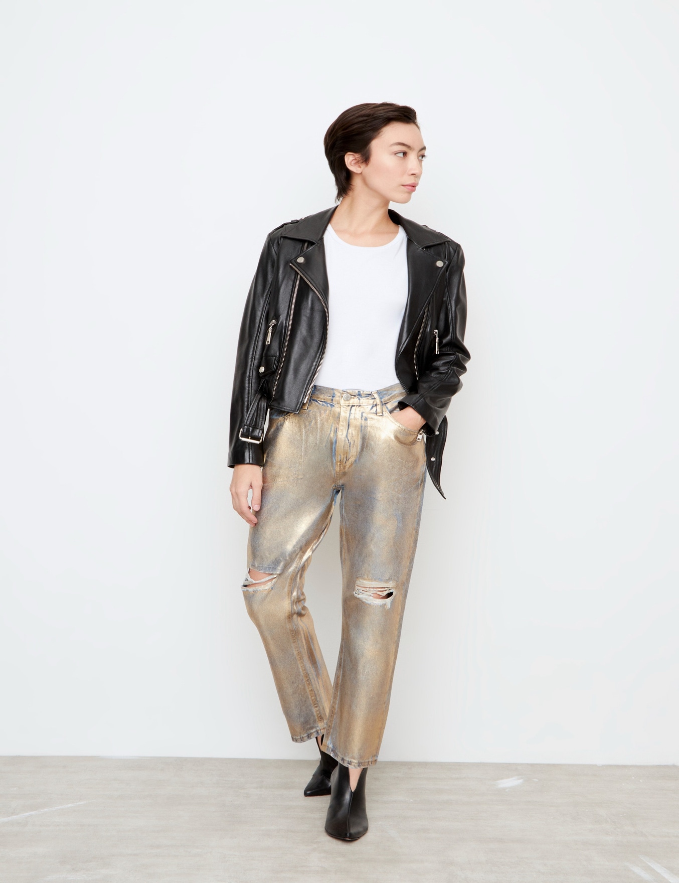 JEANS GINGER METALLIC GOLDEN