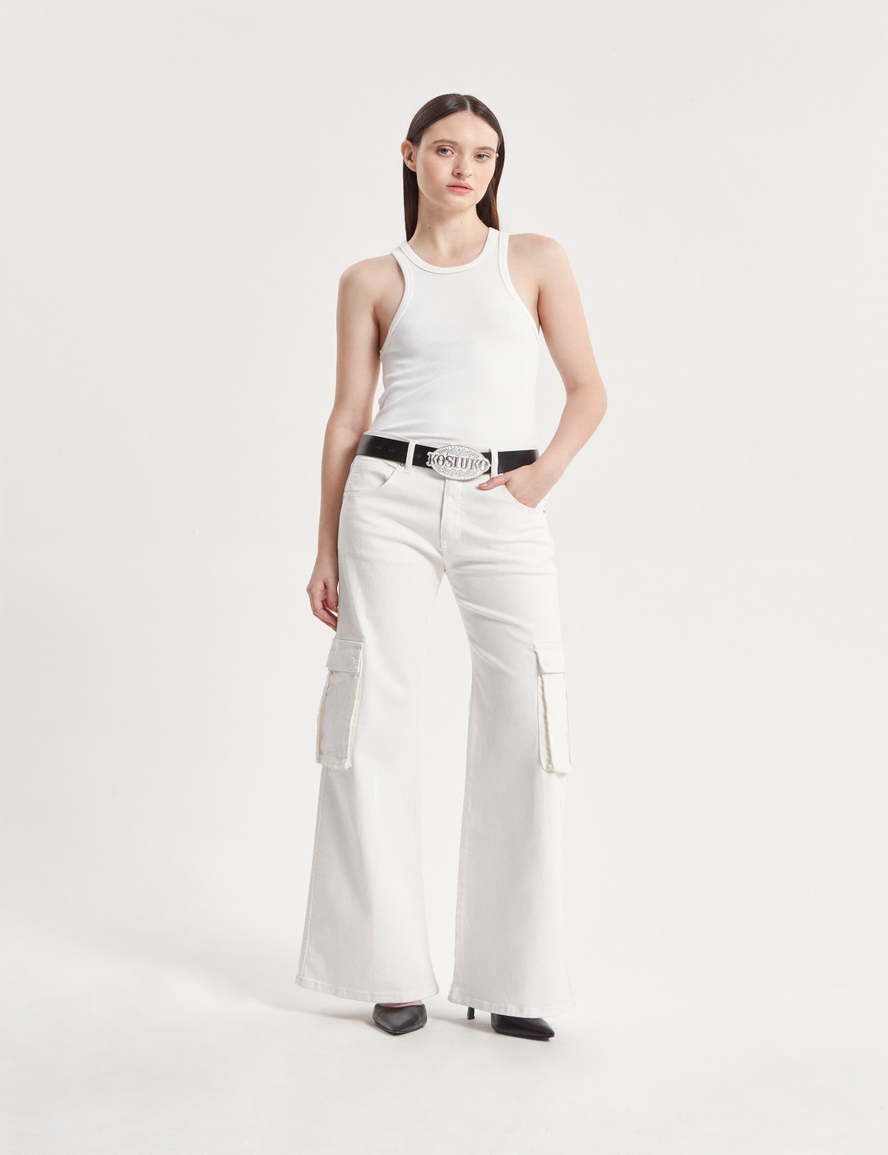 PANTALÓN CARGO GIGI WHITE