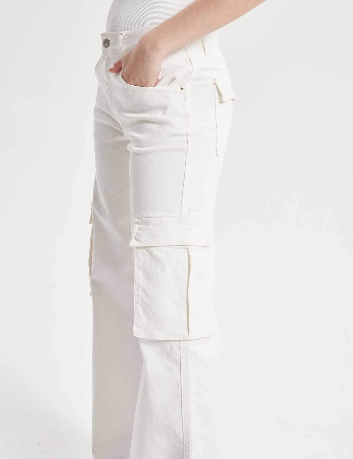 PANTALÓN CARGO GIGI WHITE