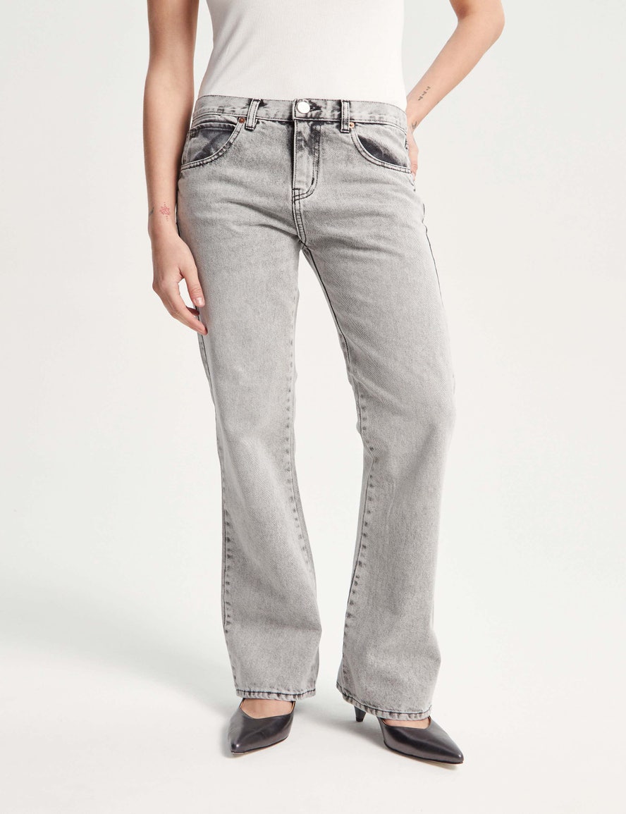 JEANS KATE WIDE BLACK BLEACH