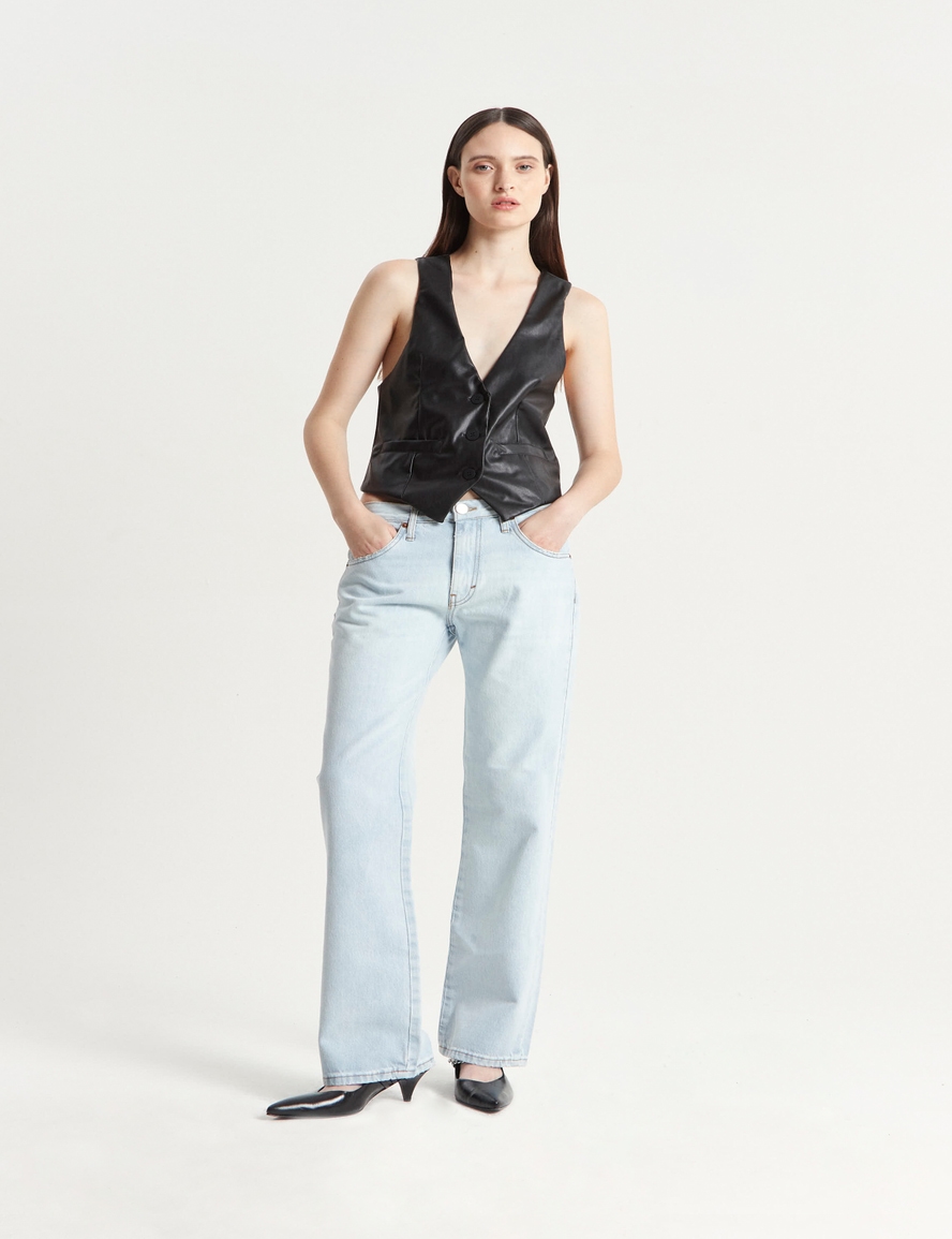 JEANS KATE WIDE BLUE BLEACH