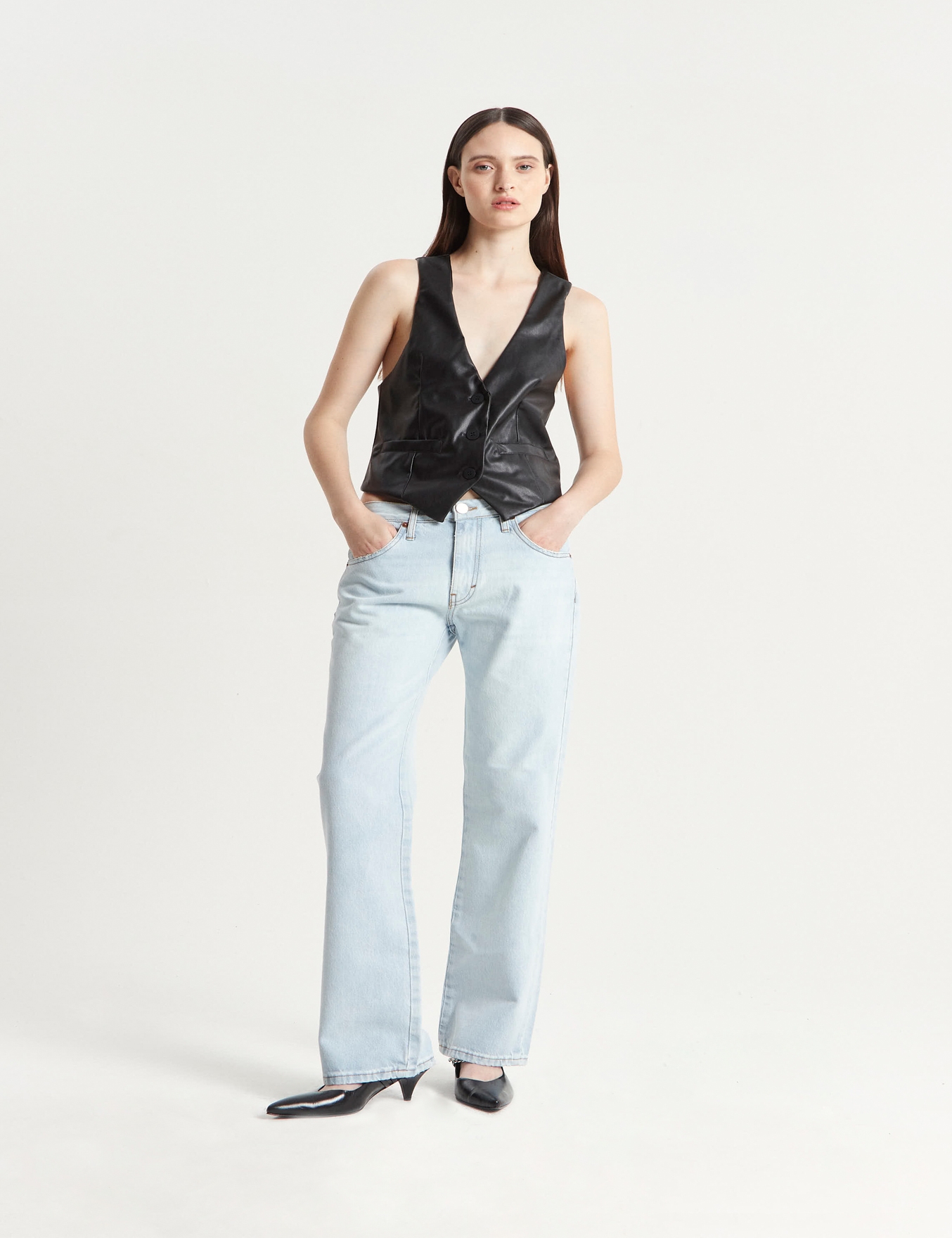JEANS KATE WIDE BLUE BLEACH