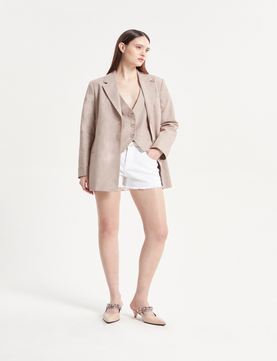 SHORT MOM WHITE