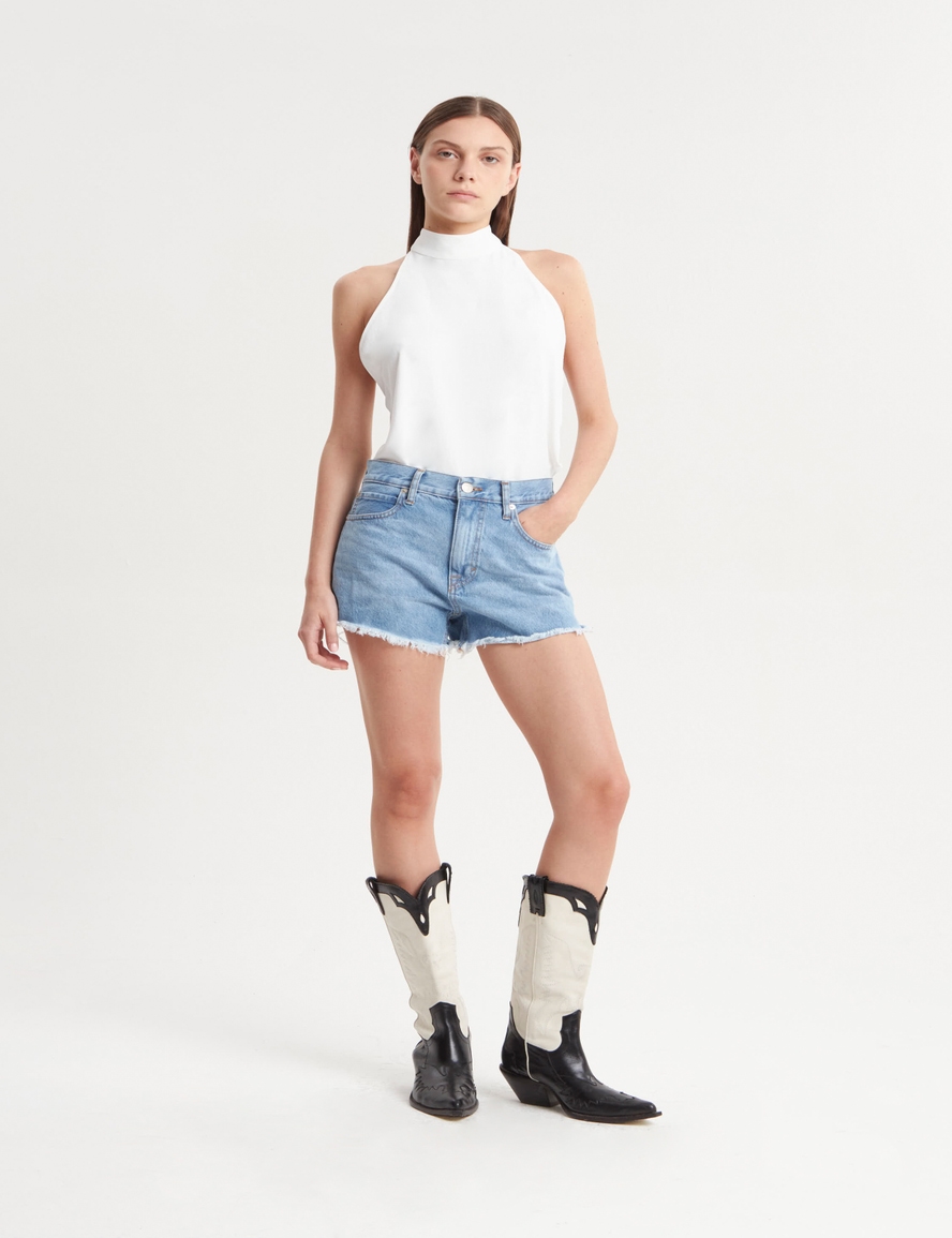 SHORT MOM BLUE