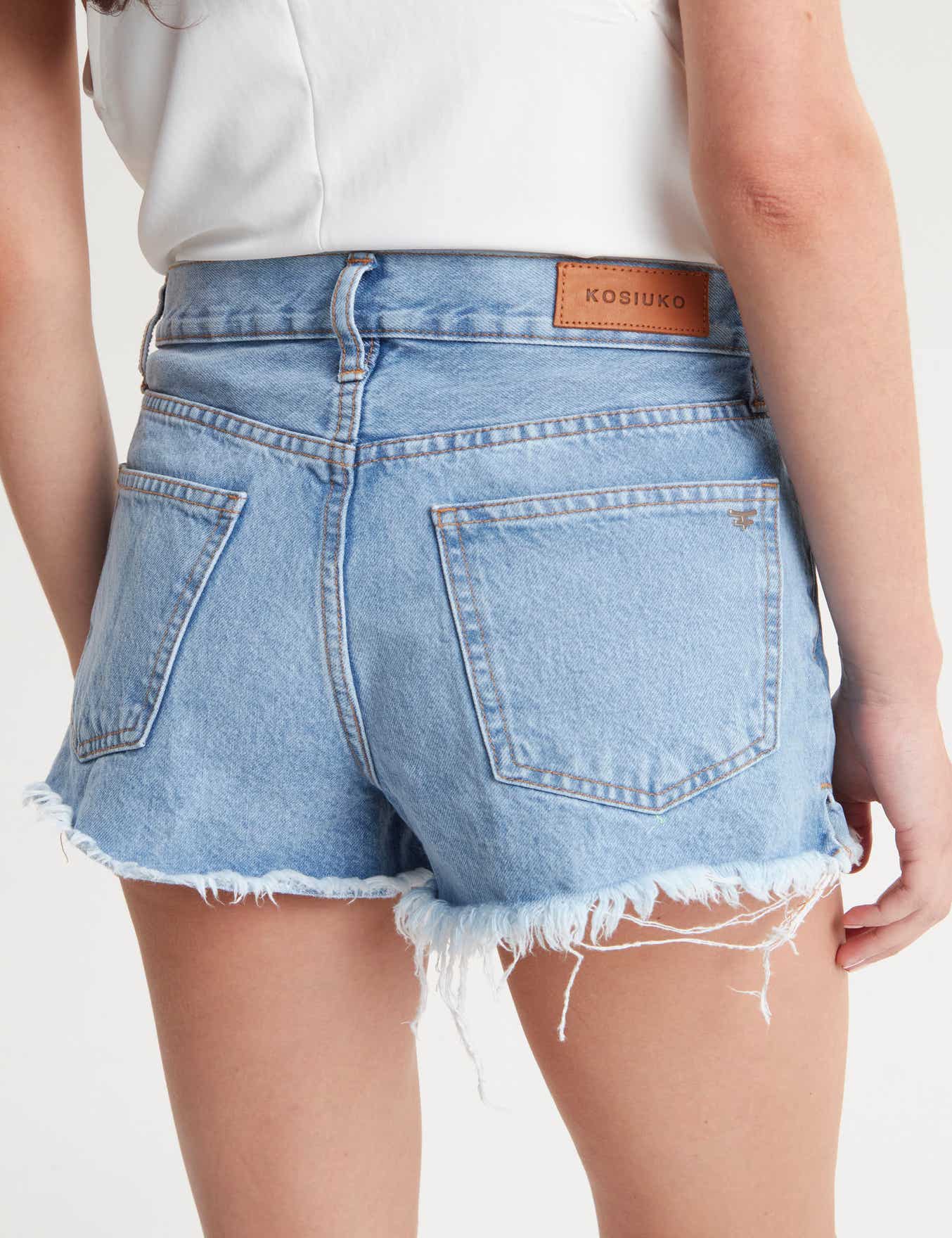 SHORT MOM BLUE