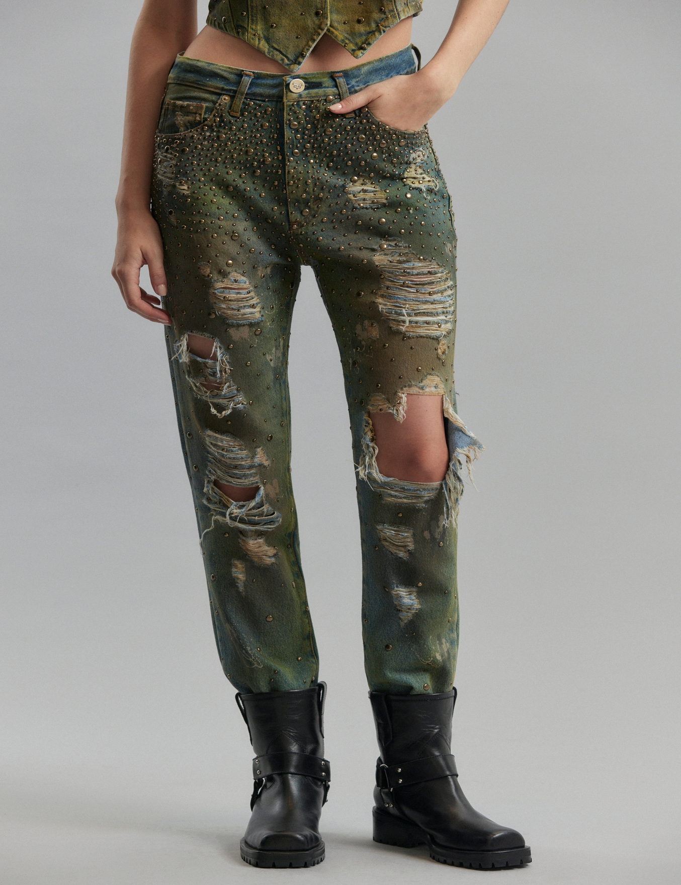 JEANS GINGER KING STUDS