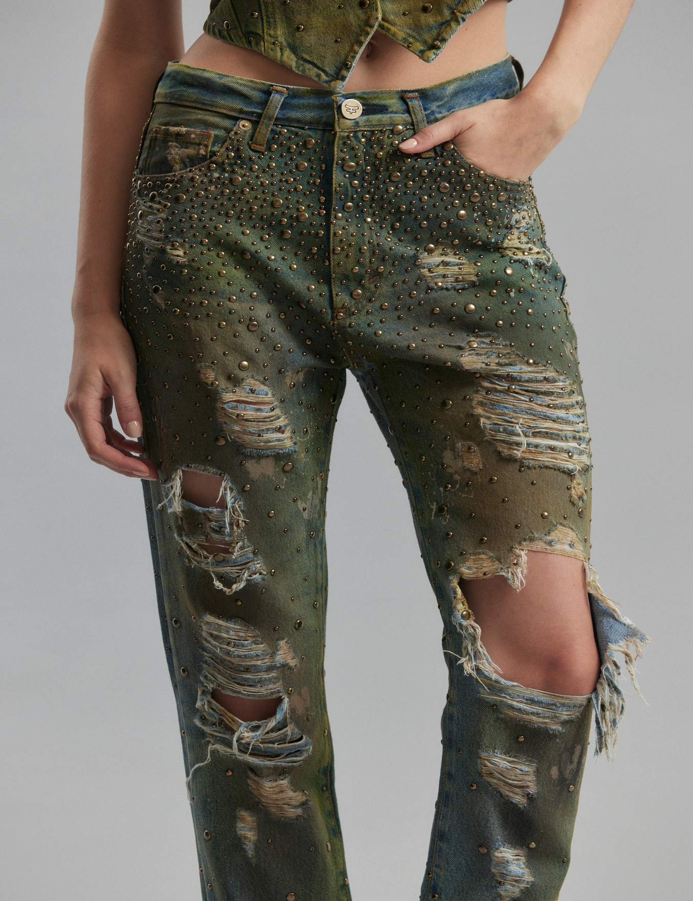 JEANS GINGER KING STUDS