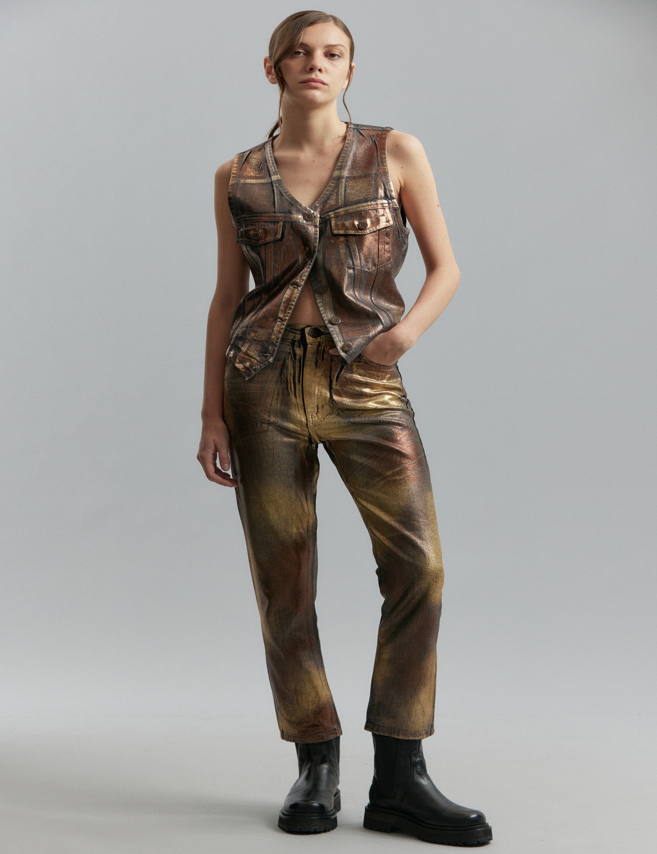 JEANS GINGER VINTAGE GOLD