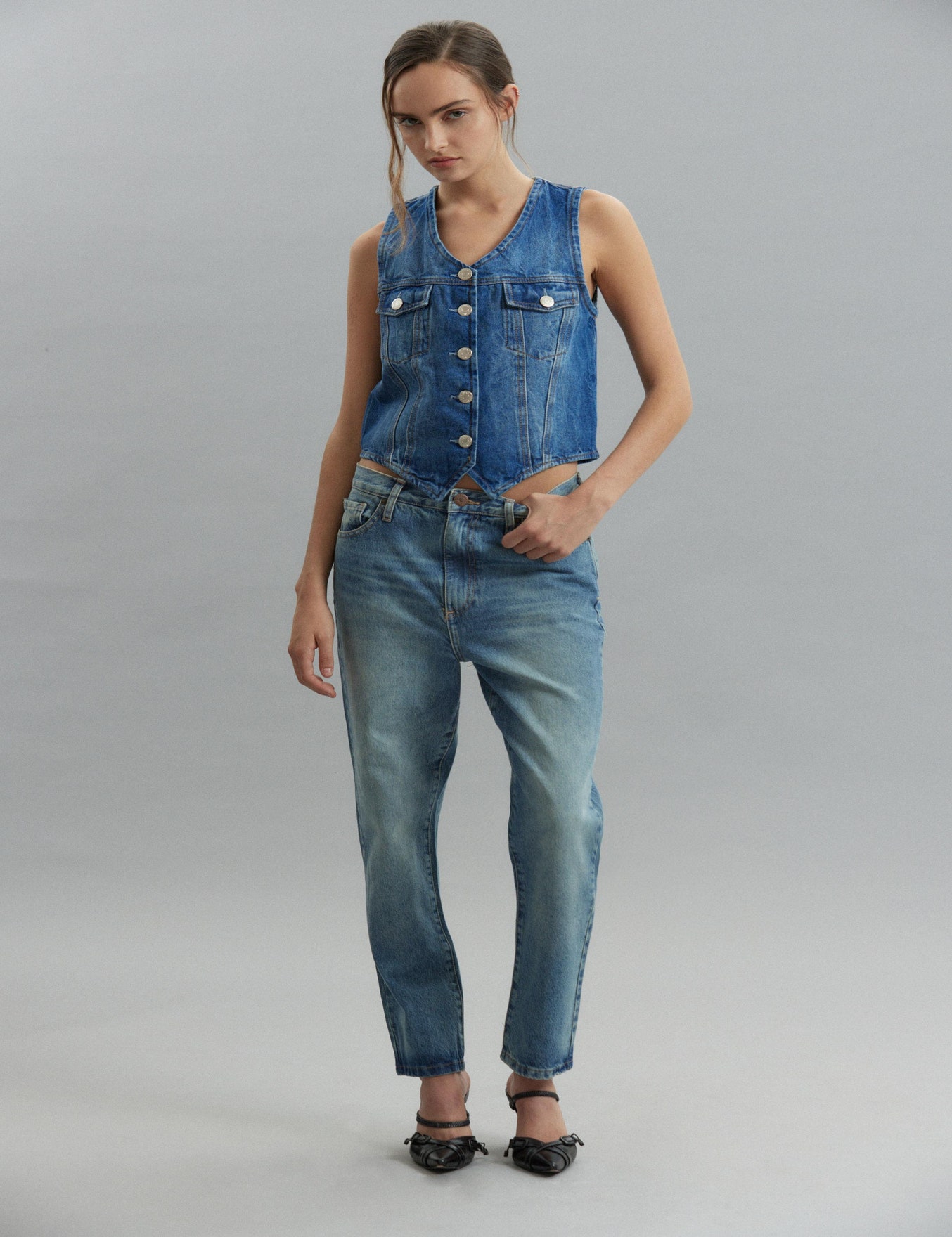 JEANS GINGER DUSTY BLUE