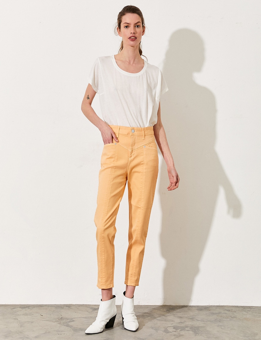 JEANS FRENCH NARANJA