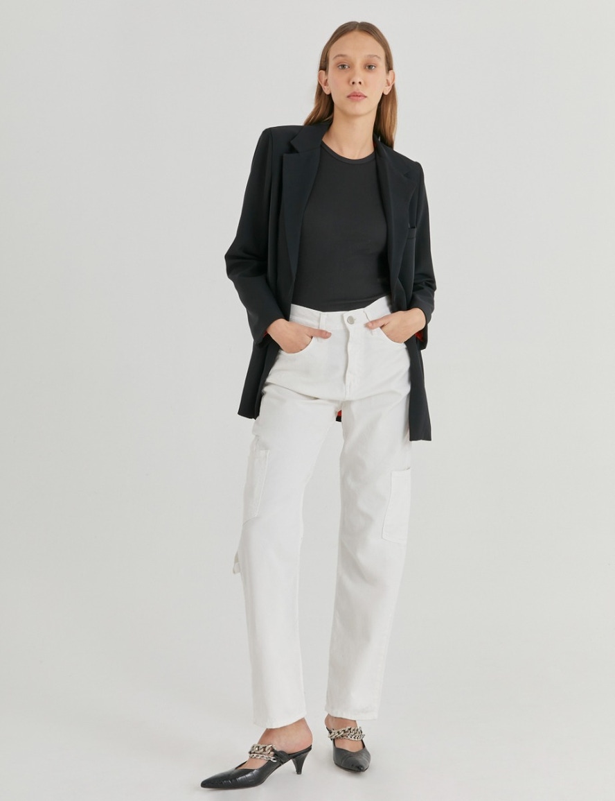 PANTALON CARGO GWEN WHITE