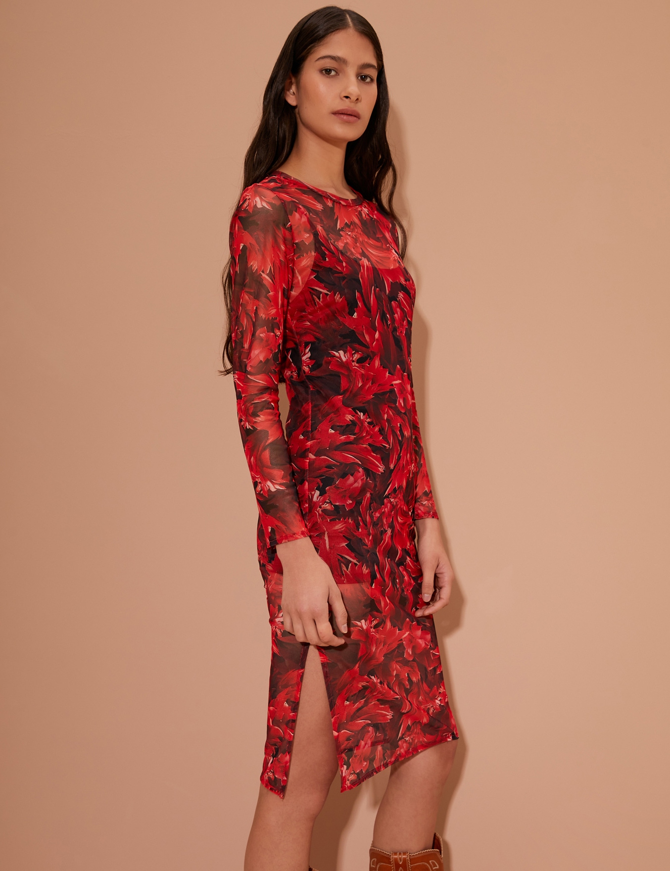 VESTIDO RED FLOWERS