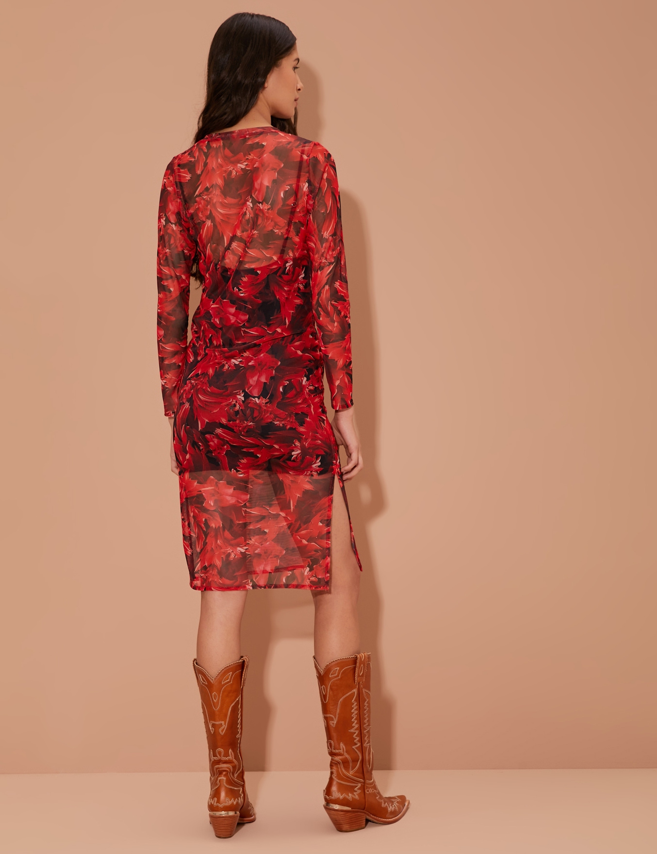 VESTIDO RED FLOWERS