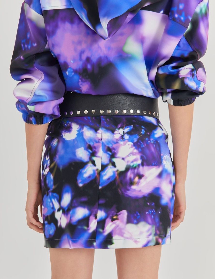 FALDA DARK FLOWERS