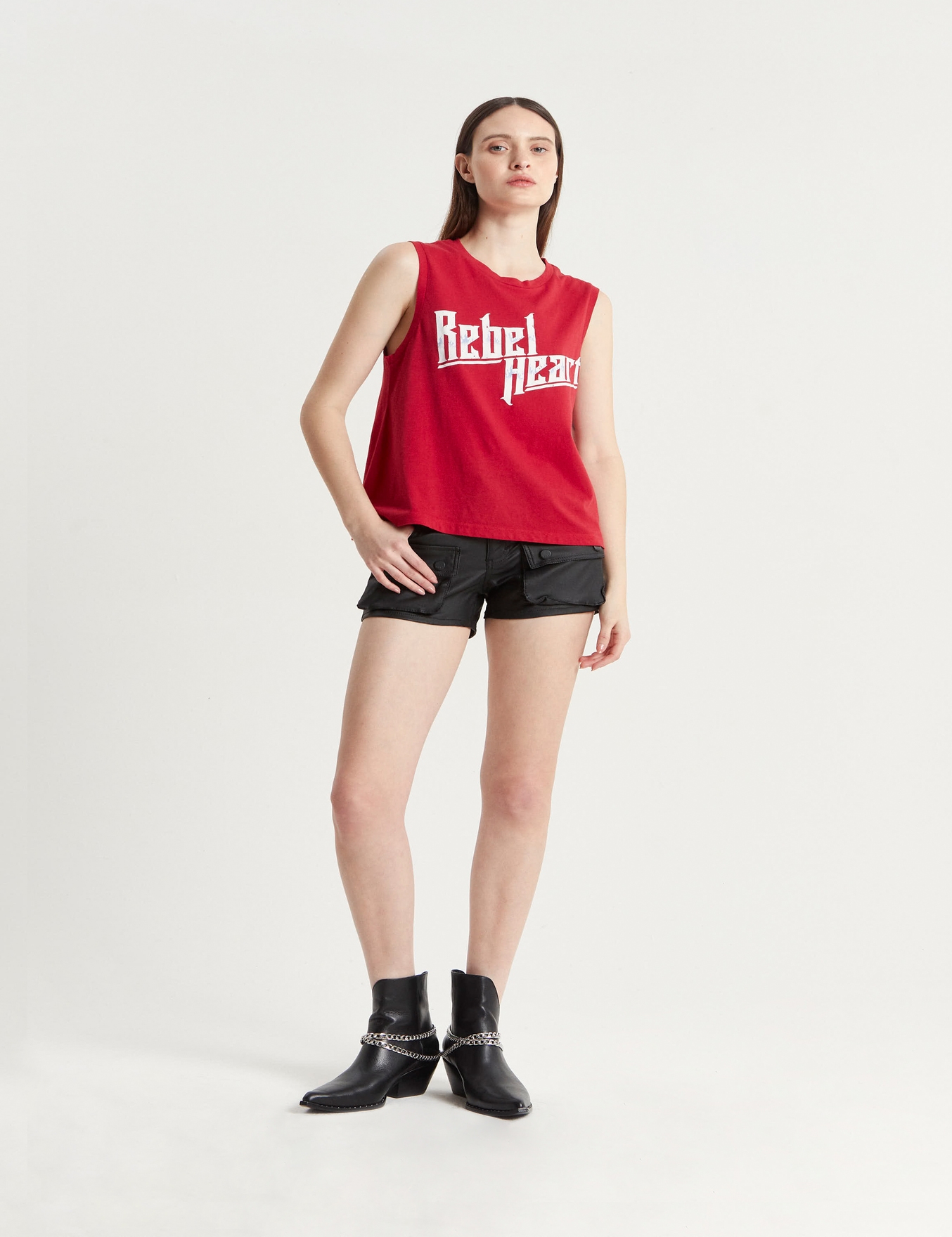 MUSCULOSA REBEL HEART RED