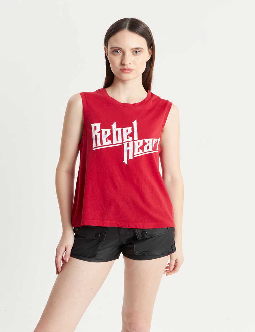 MUSCULOSA REBEL HEART RED