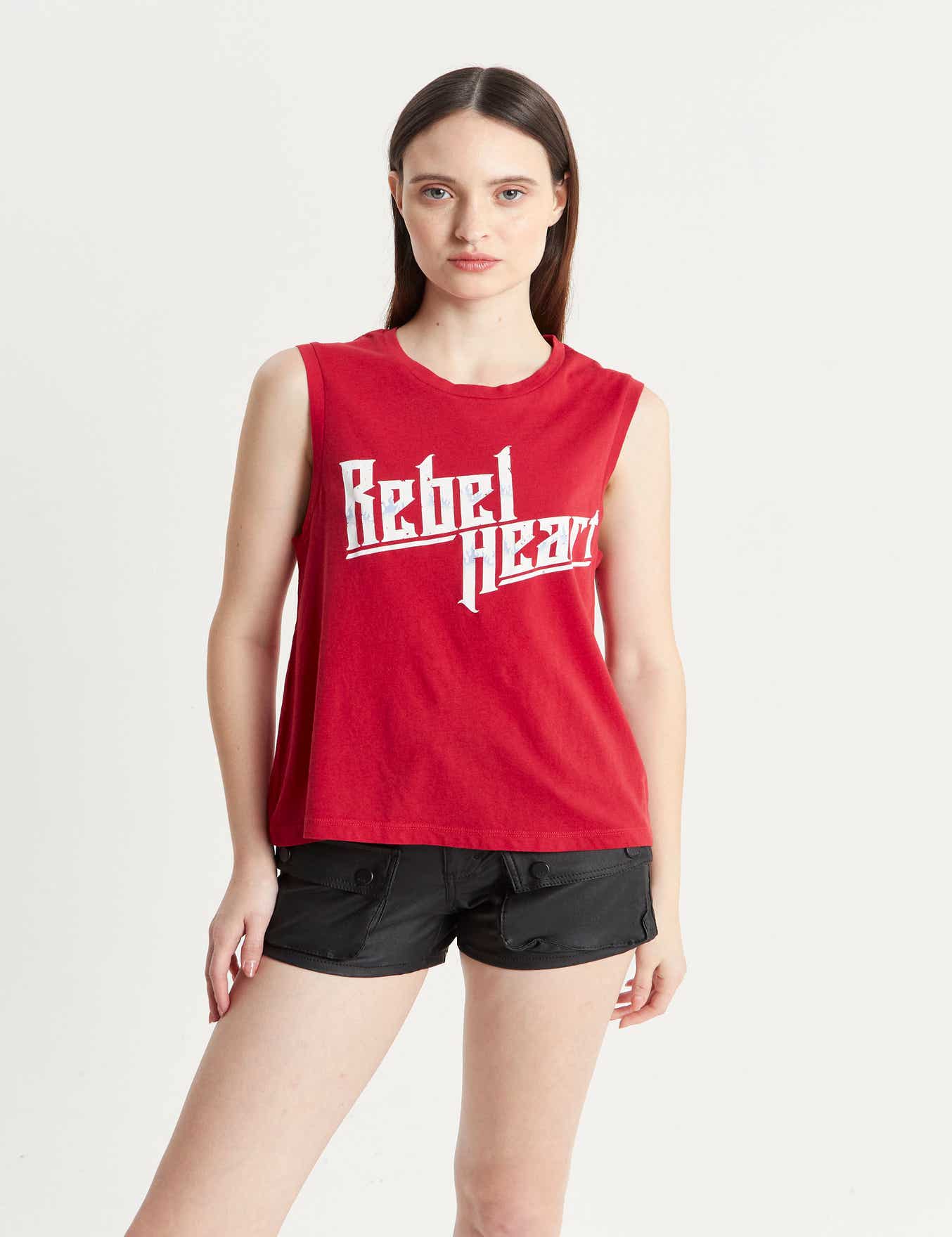MUSCULOSA REBEL HEART RED