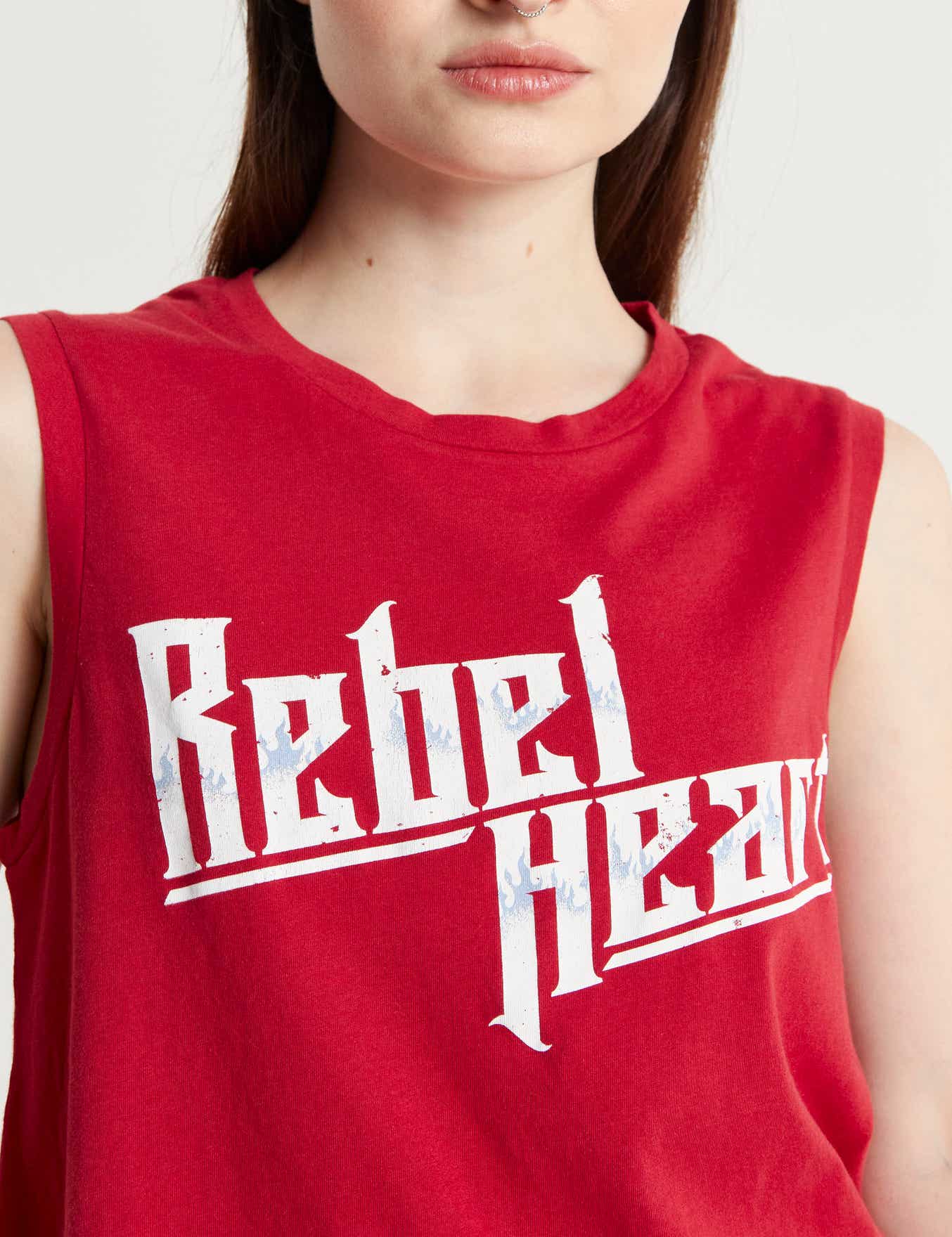 MUSCULOSA REBEL HEART RED