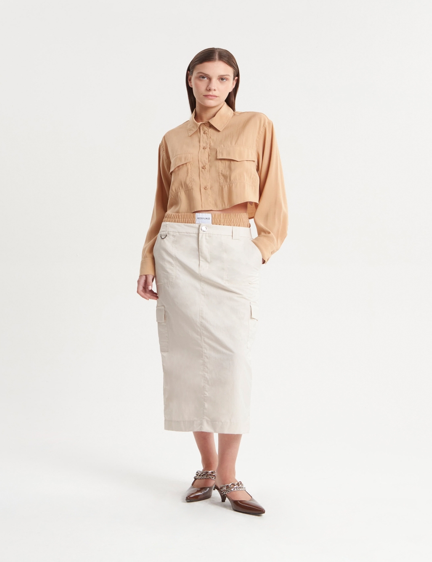 FALDA IVORY NET