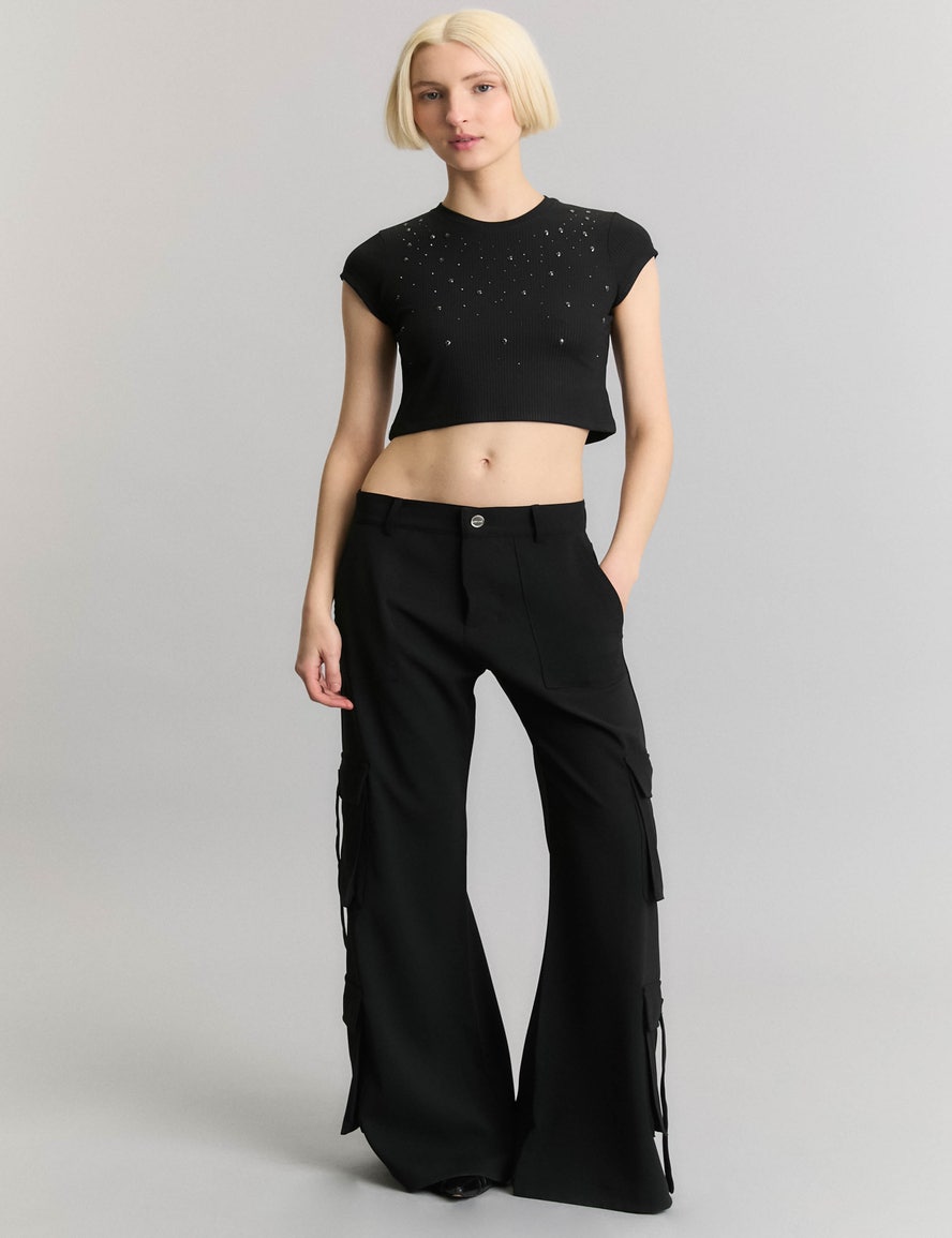 REMERA CROP SKULLS                                                                                   