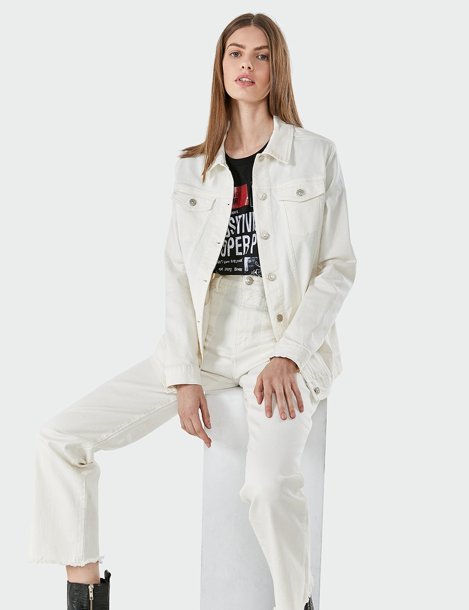 CAMPERA BLOCK OFFWHITE