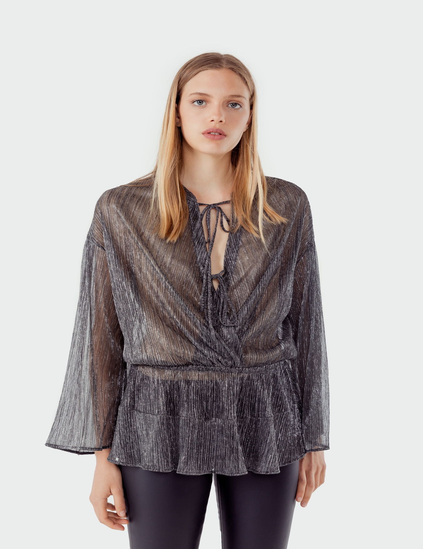 BLUSA SILVER METALLIC