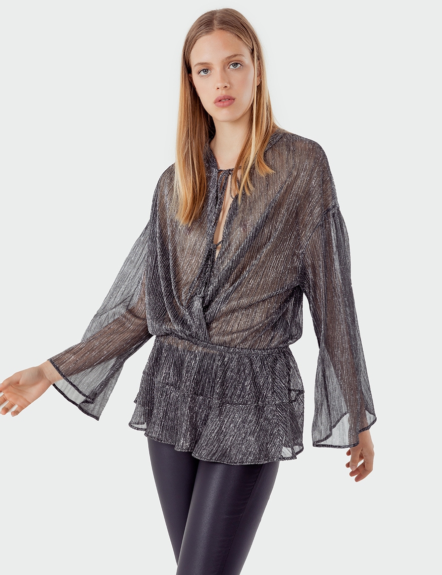 BLUSA SILVER METALLIC