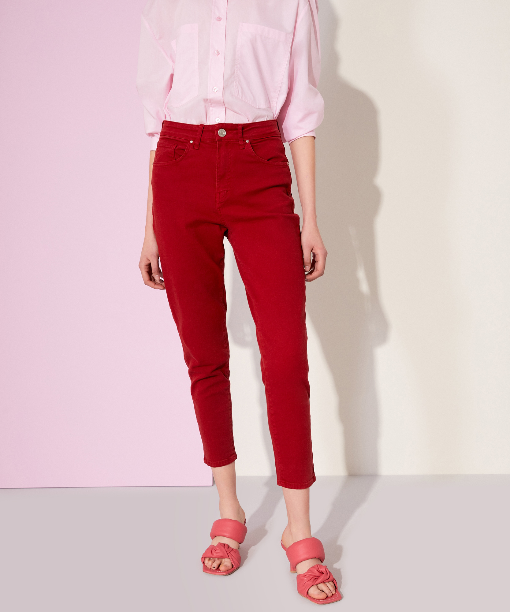Pantalon clearance mom slim