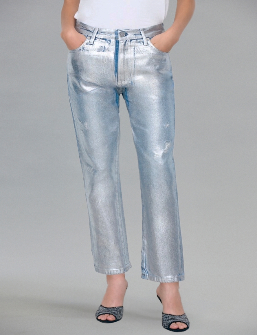 JEANS RECTO GINGER METALLIC