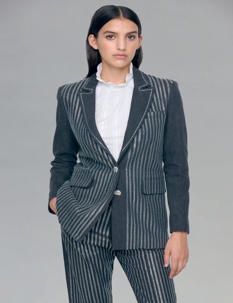 SACO TAILOR SHINY STRIPES